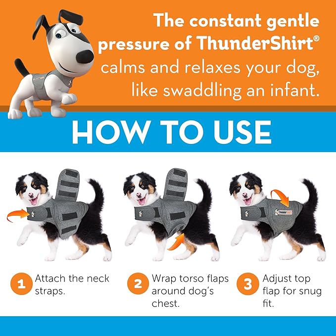 ThunderShirt for Dogs, XX Small, Platinum Sport - Dog Anxiety Relief Calming Vest