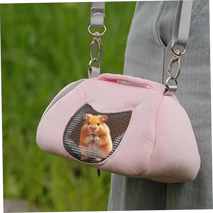 Small Pet Carrier Bag with Adjustable Shoulder Strap Hamster Travel Cage Breathable Portable Travel Carrier for Birds Guinea Pig|Carriers