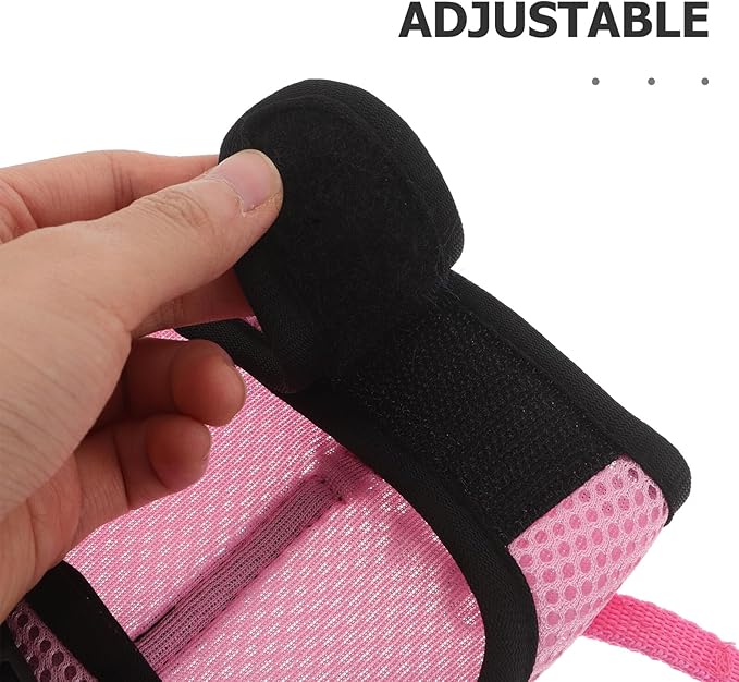 TEHAUX 2pcs Small Pet Harness and Leash Set for Walking Breathable Mesh Vest Adjustable for Rabbits, Guinea Pigs, Puppies, and Kittens Pink and Fruit Green Medium Size for Outdoor
