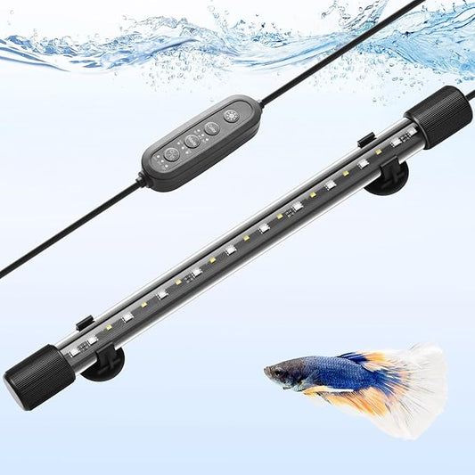 FEDOUR 15in Submersible Aquarium LED Light, 24/7 Mode Aquarium Lights with Full Spectrum RGBW LEDs, IP68 Waterproof Fish Tank Light with Dimming, Timming and Color Adjustable
