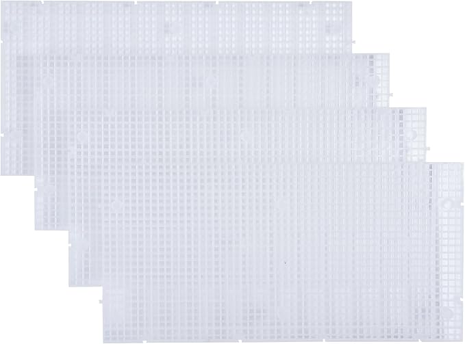 Aquarium Grid Isolate Board Divider Fish Tank Bottom Black Filter Tray Plastic Crate (4pcs)
