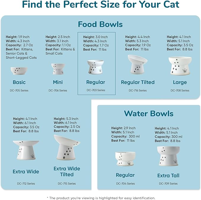 Necoichi Raised Cat Food Bowl – Ceramic Elevated Cat Bowl for Whisker & Neck Fatigue, Dishwasher Microwave Safe – Non-Slip & Anti Vomiting Ergonomic Design (Sakura Floral, Regular, 1-Cup Capacity)