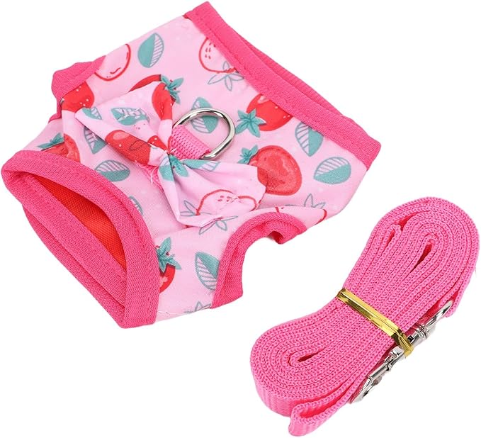 Zunate Rabbit Harness and Leash Set, Escape Proof Small Pet Harness with Dual Safety Buckles, Soft Lightweight Vest for Guinea Pigs, Ferrets, Chinchillas (S)