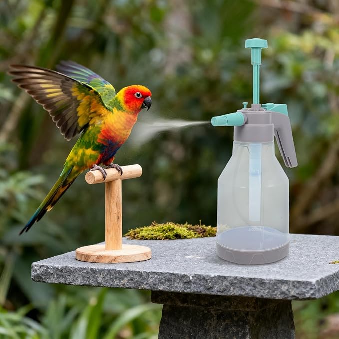 Pet Bird Bath Mister: Handheld Bathing Sprayer for Parrots and Cockatiels - 1.5L/50.72 Fl Oz Mister Cleaner for Pet Bird Cage Shower and Cleaning