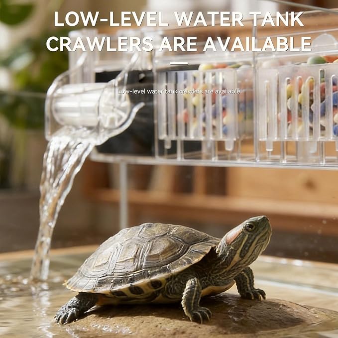 Pssopp Hanging Aquarium Filter, Space Saving Easy Installation 3W Hang On Back Waterfall Circulation Quiet Aeration for Small Nano Fish Tanks (US Plug 110V)