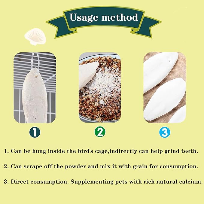 Bird Cuttlebone for Parakeets Cuttlebone for Birds - Natural Cuttlefish Bone Bulk Chew Toy Bird Bites Calcium Stone for Canaries Tortoises,Snails,Reptiles,Parrots,Cockatiel
