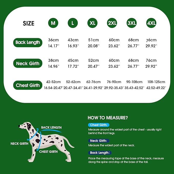 ASENKU Extra Warm Dog Coat with Fleece, Reflective Puffer Jacket, Adjustable with Zippered Leash Hole for Large Dogs, Winter Clothes (Green, XL)