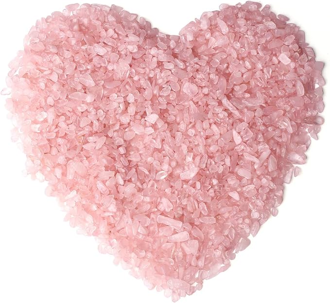 LAIDANLA Rose Quartz Crushed Stone Crystal Chips Bulk Natural Gemstones Healing Reiki Crystals Mini Quartz Vase Filler Aquarium Gravel 100g