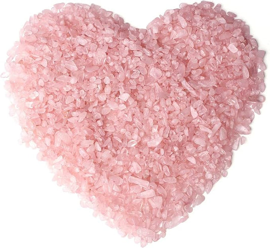 LAIDANLA Rose Quartz Crushed Stone Crystal Chips Bulk Natural Gemstones Healing Reiki Crystals Mini Quartz Vase Filler Aquarium Gravel 100g