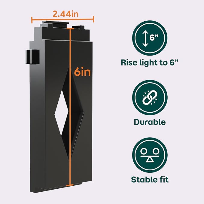 Aquarium Light Risers for Fluval Plant & Marine 3.0 & 2.0 LED | Heat-Resistant Polymer Stand | Toolless Easy Install (6-Inch)