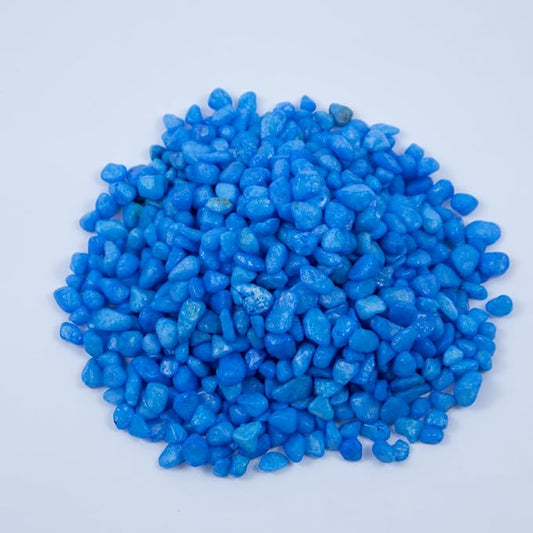 Colored Aquarium Gravel,Colorful Pea Gravel,Garden Rocks,Decorative Stones Rocks for Fish Tank,Aquarium,Fairy Garden Decor,Planters,Vase Fillers,Landscaping,1 Pound (Sky Blue, 4-6mm)