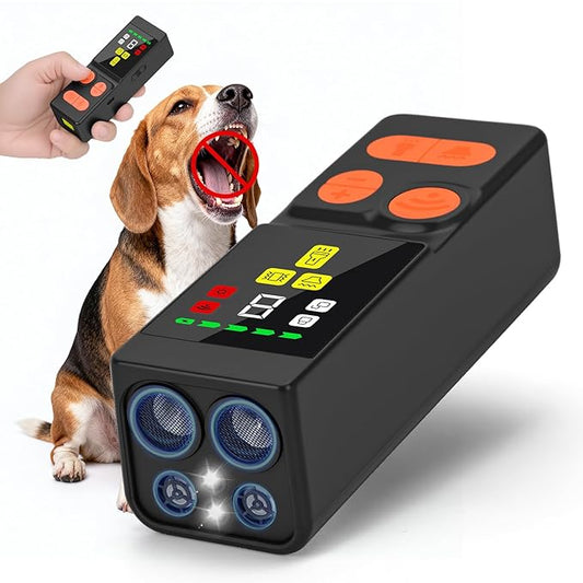 Dog Bark Deterrent Devices 2026 New Updated 4X Ultrasonic Anti Barking Device with 10 Modes & LED Light, 45ft Range Rechargeable Handheld Trainer for Dogs Humane Bark Control