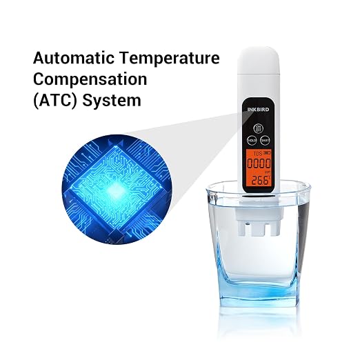 INKBIRD Digital TDS Meter 3-in-1 Water Tester Temp EC Monitor 0-4995ppm