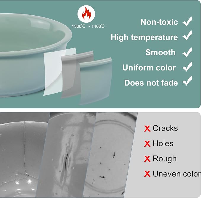Wordcam 28oz Ceramic Dog Bowls, Durable Modern Pet Food and Water Bowls for Small Medium Dogs and Cats, Replacement Bowls for Wordcam SS02 Model (Light Green)