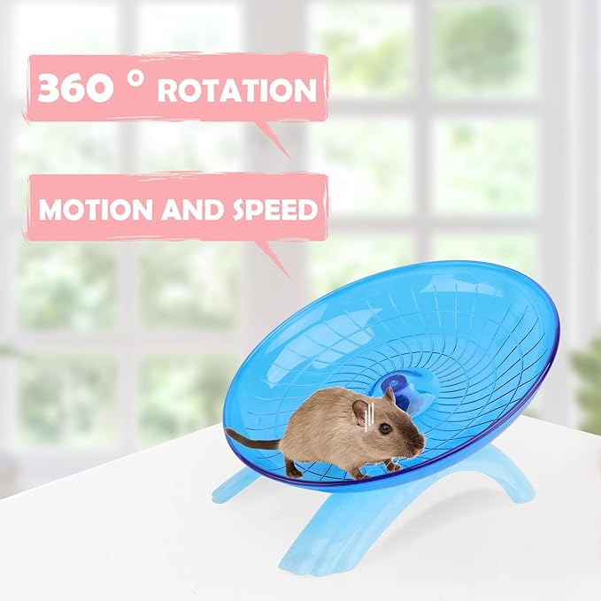 Blue Large Table Lamp Shades Large Flying Saucer for Rats Chinchilla Toys Run Disc Hamster Cage Pet Exercise Toy Hamster Flying Saucer Ball 10 Inch Rat Wheel 30cm Mute Cd