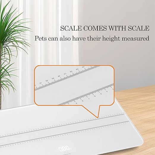 Digital Pet Scale Measuring Range 0.45lbs-220lbs Digital Pet Scale for Small-Medium Dogs/Large Cat Dog Scale is not Suitable for Large Dogs (White)