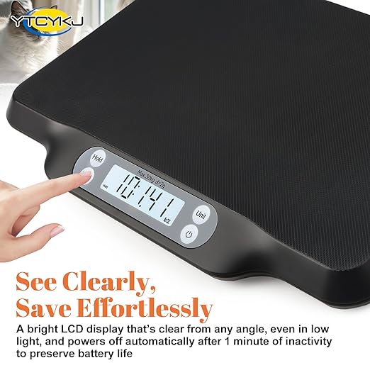 Digital Pet Scale for Accurate Weighing & Baby Scale Kitten Scale– High-Precision Puppy Scales, Dog Cat Scale | 30kg/66lb Capacity, 2g Accuracy, Non-Slip Mat, Tare & Hold Function