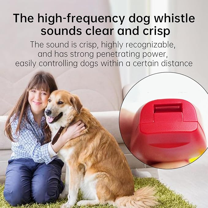 2-in-1 Dog Training Clicker Whistle for Training and Recall, Pet Training Accessories for Puppy, Cats, Horses & Small Animals - 3 Pack with Wrist Strap, Reward and Train Your Pets Efficiently