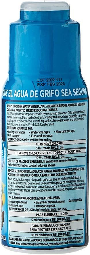 Fluval AquaPlus Water Conditioner, Aquarium Water Treatment, 4 Oz., A8342