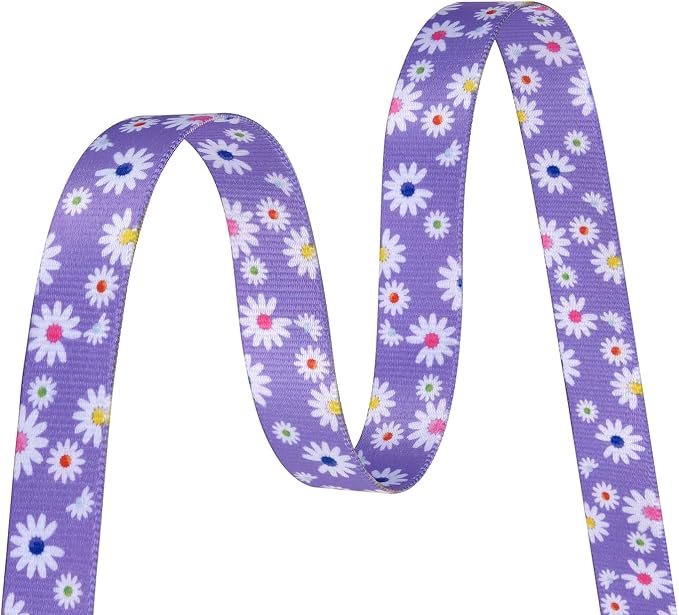 MarukoPet Dog Collar, Adjustable for Small Medium Large Dogs Puppy, Cute Design with Bohemia Floral Tribal Geometric Patterns Boys Girls Dog Collar(Purple Daisy-M)
