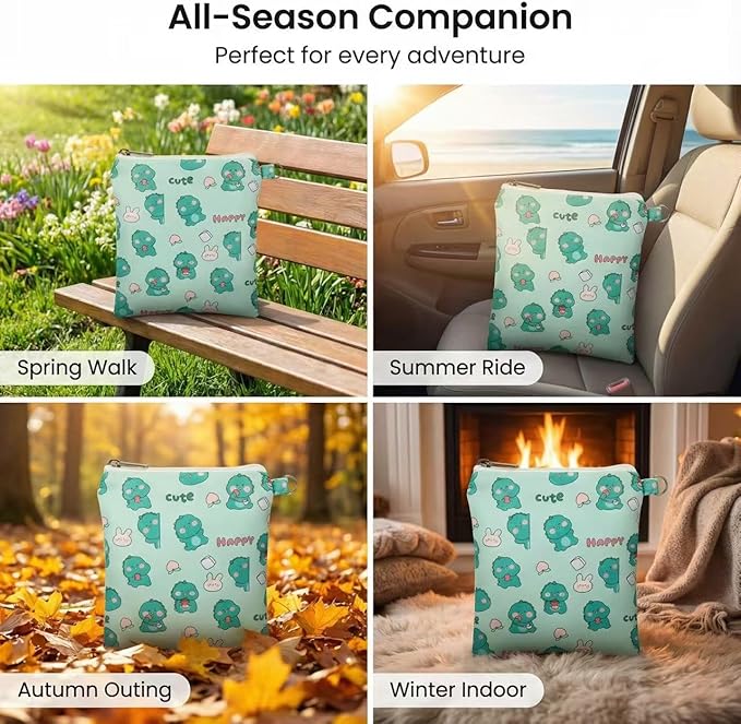 Small Pet Carrier Bag with Soft Minky Dot Lining, Breathable & Waterproof Travel Pouch for Leopard Geckos, Hamsters, Small Reptiles and Small Animals – All-Season Use