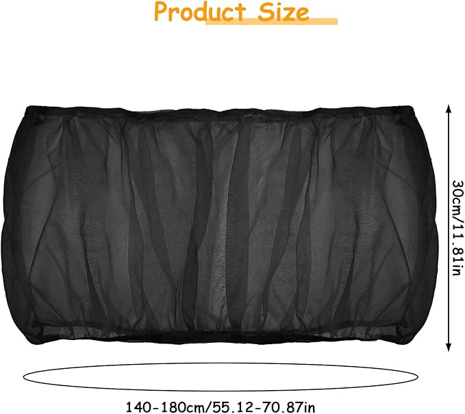 Adjustable Bird Cage Seed Catcher, Black Bird Cage Net Birdcage Cover Skirt Nylon Mesh Netting, Stretchy Birds Cages Guard for Parrot Parakeet Macaw African Any Cages Cover