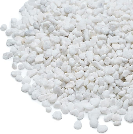 Mr. Fireglass 5 lbs White Pebbles,1/5" Natural Decorative River Rocks Aquarium Gravel for Indoor Plants, Vases, Succulents and Outdoor Garden Landscaping | Aquarium Gravel, Crushed Gravel Stone, For Indoor Plants, Vases, Succulents, Outdoor Garden Land...