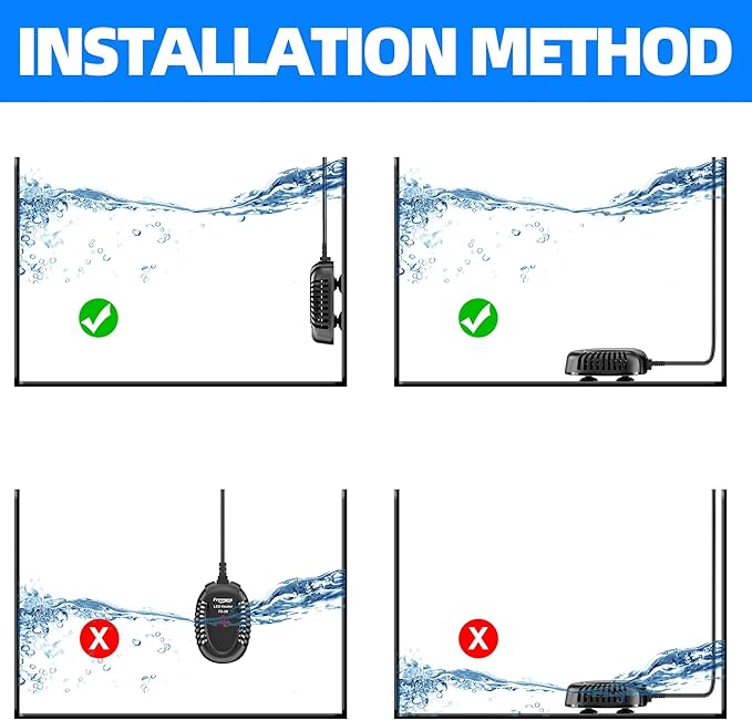 FREESEA Aquarium Fish Tank Heater: 100W Small Submersible Turtle Heater with Adjustable Temperature External Controller for Betta | Saltwater | Freshwater | 10-20 Gallon