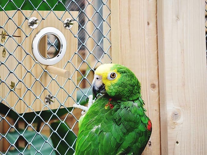Bird Nest Box Parakeet Breeding Nest Box Bird Nest House Wooden Acrylic Transparent Breeding Box for Finch Lovebirds Cockatiel Budgie Conure Parrot