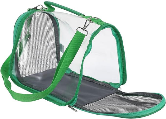 VILLCASE Portable Bird Travel Cage Carrier for Small Birds Budgie Parrot Lightweight Green Compact Outdoor Transport Bag