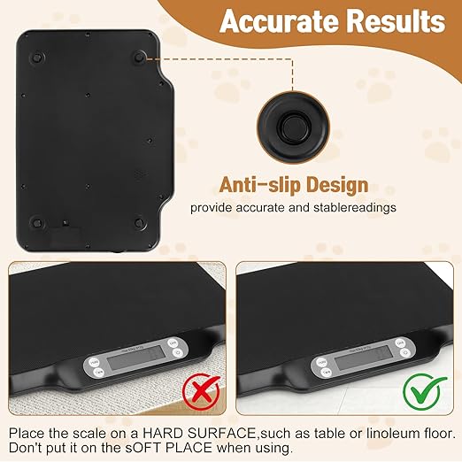 Digital Pet Growth Scale for Weight Tracking, Baby & Pet Scale for Kittens, Puppies, Cats and Small Dogs, 40g–30kg / 66lb Range, LED Display with Hold Function, Pet Tray & Record Card