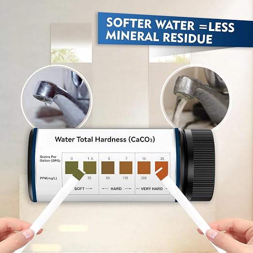 Water Hardness Test Kit-150 Strips Water Quality Testing 0-425 ppm | for Drinking/Well Water, Softener,Hard, Dishwasher,Pool,Spa