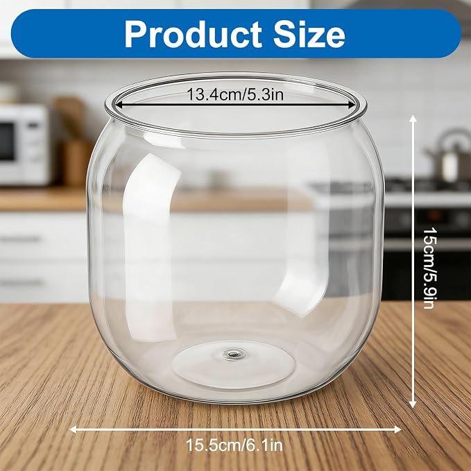 Mini Plastic Fish Bowl, 80 Oz Decorative Small Fishbowl, Round Plastic Fish Tank, Unbreakable Aquarium Fish-Bowls for Party Decorations, Centerpiece Vases, Hydroponic Planter and Home Decorations