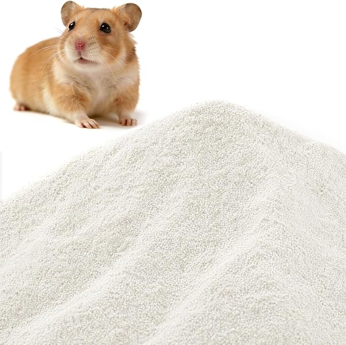 mini&moe Hamster Sand Bath - Odor Control Bathing Sand Ultra Fine <3mm Particles Non-Stick Clumping, Fragrance Release, Dual-Use Bath & Litter for Small Pets, Parrots, Gerbils, Chinchillas