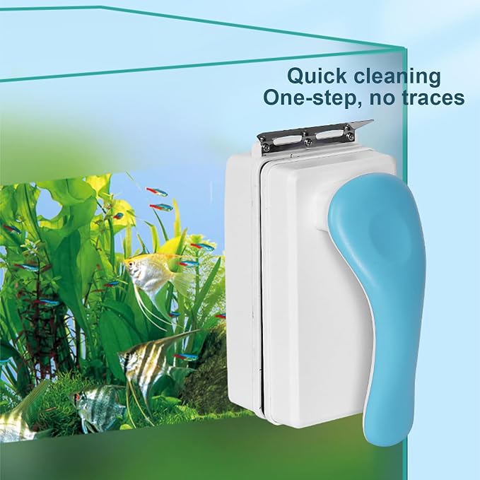 Aquarium Magnet Glass Cleaner Double-Sided Magnetic Effective Algae Removal | Aquarium Fish Tank Scraper for Aquarium Glass Cleaning Double-Sided Effective Algae Removal Scraper Cleaner Tool