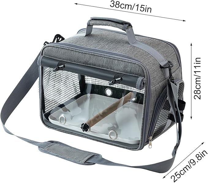 Portable Bird Carrier Bag, Breathable Waterproof Pet Travel Cage, Removable Bird Carrier with Handle, Lightweight Fabric Travel Bag, Parrot with Ventilated Design, Pet Transport for Outdoor Use
