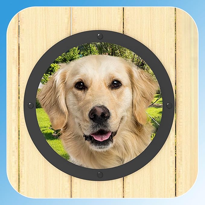 2 Pack Dog Fence Window, Clear Pet Bubble View Dome Door Peek Small Round Window for Doggie/Cat/Horse Outside Playground Garden Diameter 12.44 Inch Deep 4.92 Inch