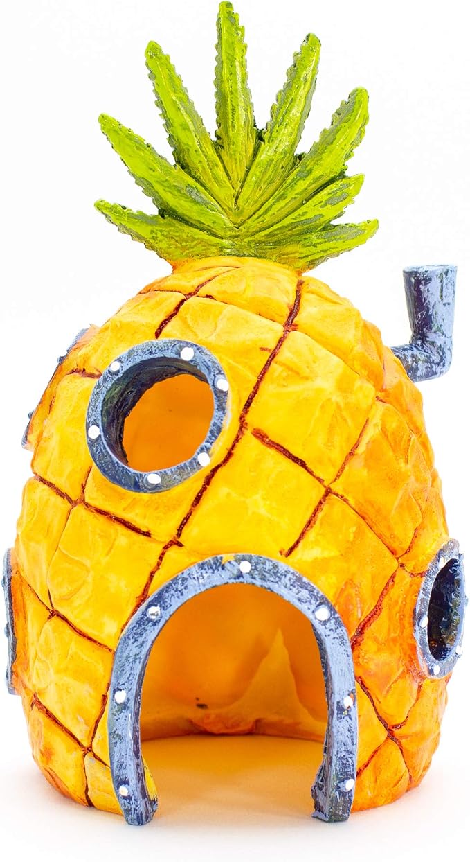 Penn-Plax Spongebob Squarepants Officially Licensed 3-Piece Aquarium Ornament Bundle – Spongebob’s Pineapple House, Squidward’s Easter Island Home, and The Krusty Krab