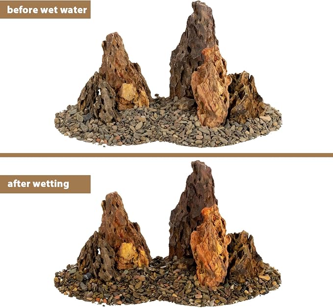 Aquariums Stones Natural Rocks 3lb Aquarium Rock for Fish Tank Aquascaping,Aquariums,Terrariums,Vivariums,Decorative Stone,Reptile Enclosures,Paludariums,and Gardens-（2-5 Inch）