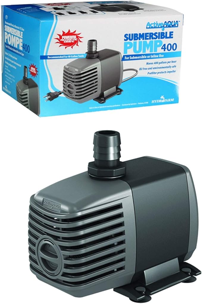 Active Aqua Submersible Water Pump, 370 GPH
