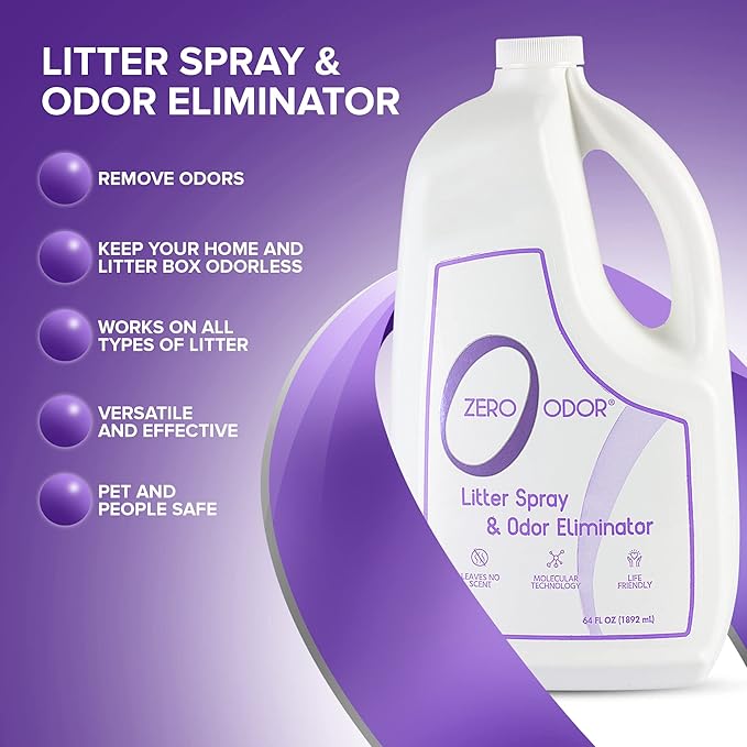 Zero Odor 64 oz. Litter Odor Eliminator Air Freshener Spray Refill LR1101408