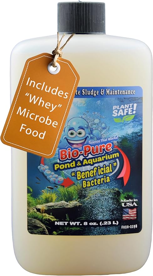 Bio-Pure Pond & Aquarium is (Whey) Better. Ask Rufus: Why is Bio-Pure with (DPW) Better? – 50/50 Dual-Action for Water Clarity + Bottom Waste/Sludge - Treats up to 7,000 gal. (Microbe Nutrition)