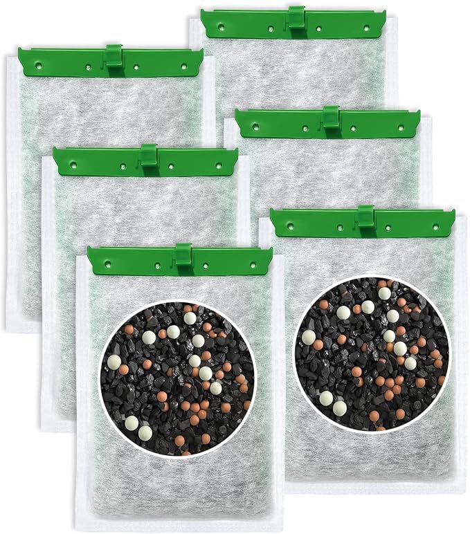 6 Pcs Upgraded Filter Cartridges Large Compatible with Tetra Whisper | 3 Premium Materials Filter Cartridges Compatible with Tetra Whisper, Fits 20i 40i IQ20 IQ30 IQ45 IQ60 PF20 PF30 PF40 PF60