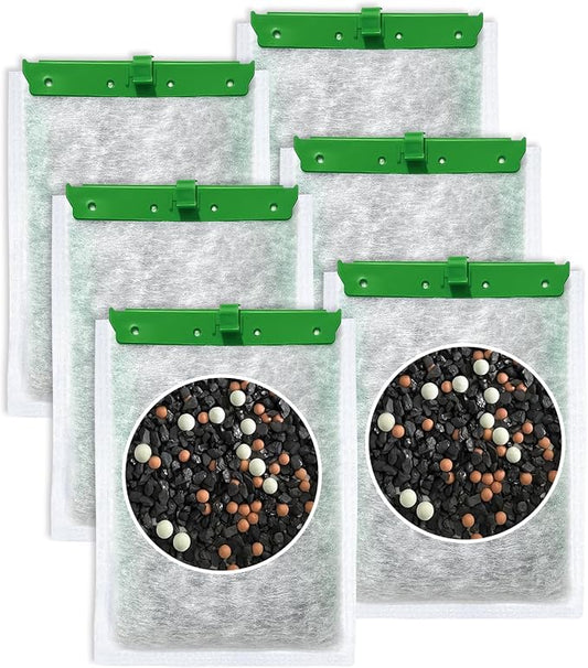 6 Pcs Upgraded Filter Cartridges Large Compatible with Tetra Whisper | 3 Premium Materials Filter Cartridges Compatible with Tetra Whisper, Fits 20i 40i IQ20 IQ30 IQ45 IQ60 PF20 PF30 PF40 PF60