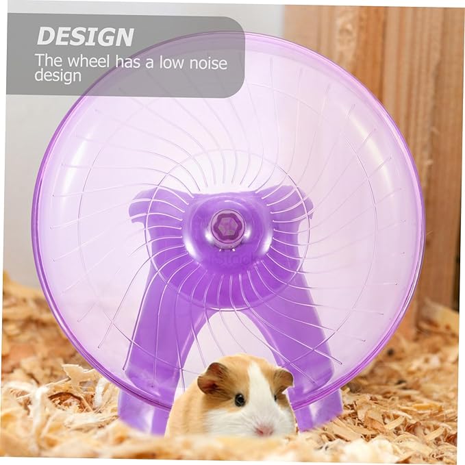 Silent Hamster Exercise Wheel 12-inch Flying Saucer for Hamsters Hedgehogs and Gerbils Design for Indoor Play