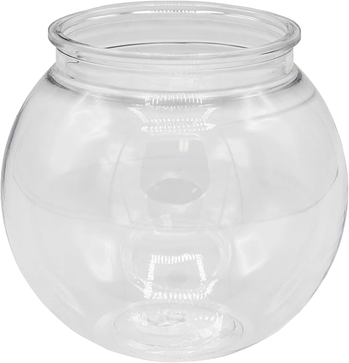 Creative Hobbies® 16 oz Clear Plastic Fish Bowls - 4 Inch (100 mm) Shatterproof Ivy Bowls for Carnival Games, Drinks, Candy & More - Pack of 12