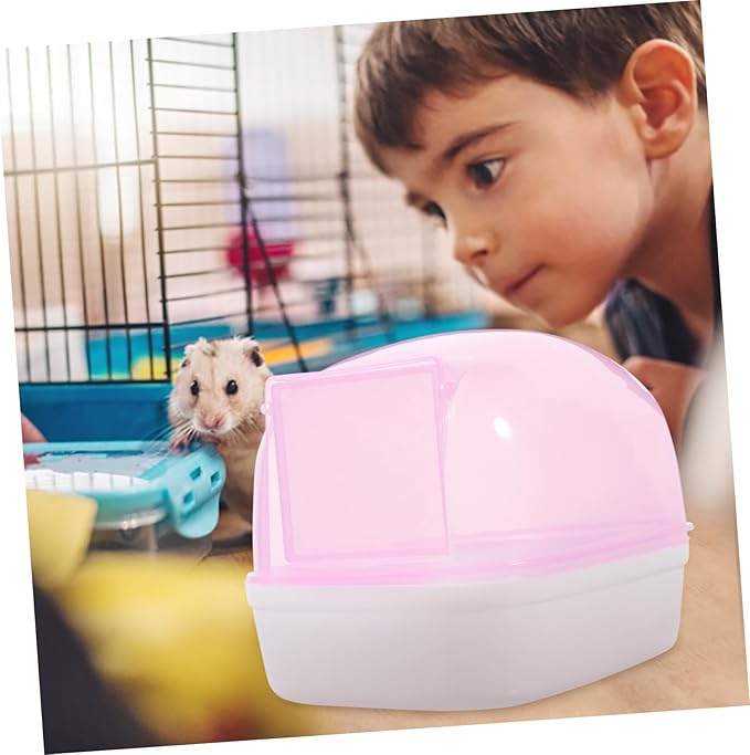 Toddmomy 2pcs Plastic Hamster Boxes Bathtub for Dust Bath Accessories for Cages Chinchilla Supply