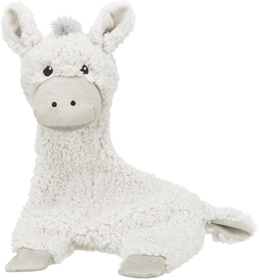 TRIXIE Be Eco Elenor The Donkey Plush and Crinkle Dog Toy for All Dogs, 16" No Stuffing with Squeaker Toy, 94% Recycle Material