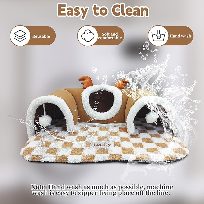 PINVNBY 3 Pcs Guinea Pig Hideout and Tunnel Bed, Removable Soft Bunny Tunnel Tube with Guinea Pig Liner Small Animal Tunnel Toy for Ferrets Hamster Hedgehog Kitty Chinchilla（Gray）