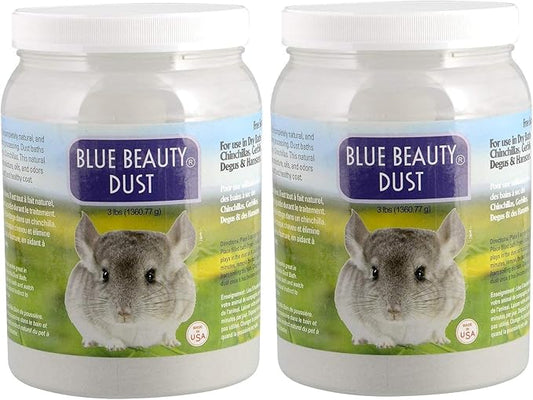 Lixit Blue Beauty® Chinchilla Dust Powder - Dry Bath Grooming Dust for Hamsters, Gerbil, Degus, and Small Animals - Made in the USA (6 Pound)